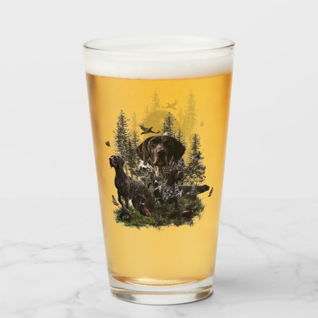 Vidrio de puntero de Shorthaire alemán (Reverso (lleno))