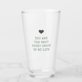 Vidrio de San Valentín verde sabio minimalista