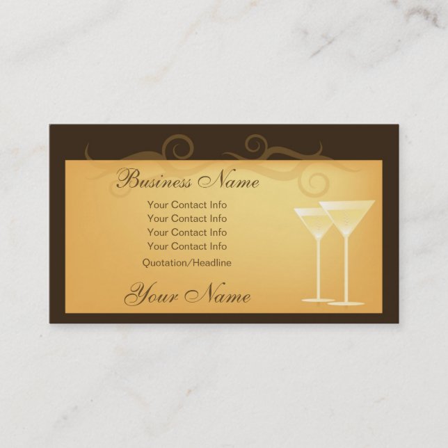 Vidrio de tarjetas de visita de Сhampagne (Anverso)