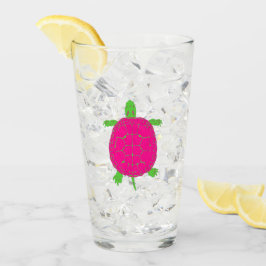 Vidrio de Tortuga Rosa y Verde