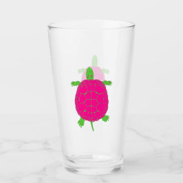Vidrio de Tortuga Rosa y Verde