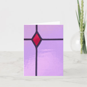 Vidrio de vidrio manchado de tarjeta cristiana en 