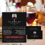 Vidrio de vino, publicidad de bar de vinos/bodega<br><div class="desc">Vidrio de vino,  Wine Bar/Volantes publicitarios de vinos por la tienda de tarjetas de visita.</div>