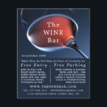 Vidrio de vino rosado, publicidad de bar de vinos/<br><div class="desc">Vidrio De Vino Rosado,  Volantes De Publicidad De Vino/Bar De Vinos Por La Tienda De Tarjetas De Negocios.</div>