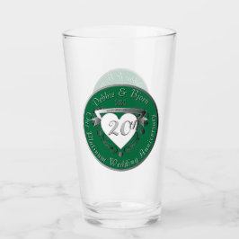 Vidrio del 20° Aniversario del Boda