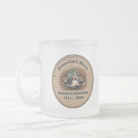 Vidrio del héroe de Reagan Taza De Cristal Esmerilado