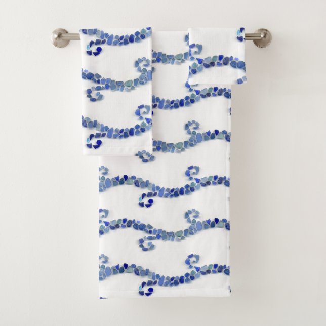 Vidrio del mar - ondas del azul (In situ)