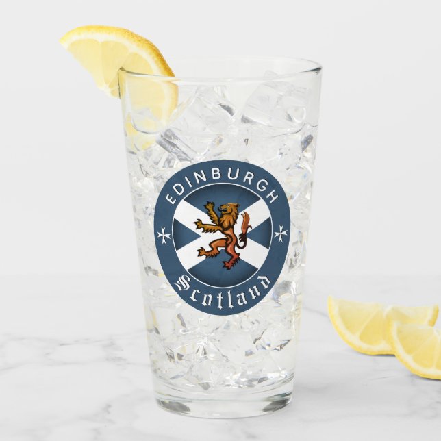 Vidrio escocés, Rampant, Edimburgo, Bandera escoce (Anverso (hielo))