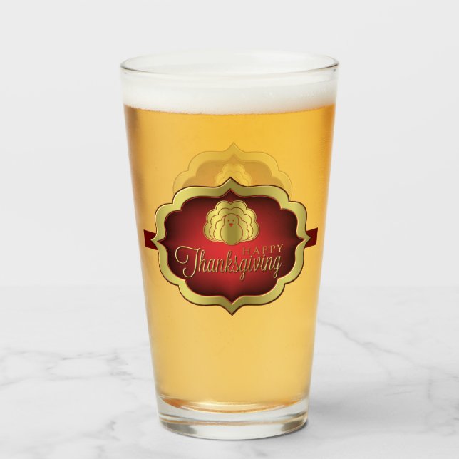 Vidrio - Feliz Día de Acción de Gracias - Turquía (Anverso (lleno))