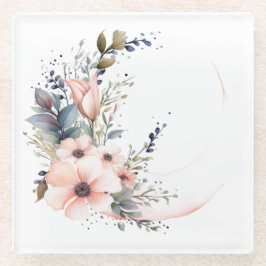 Vidrio Flores en forma de luna: posavasos "Mi cocina"