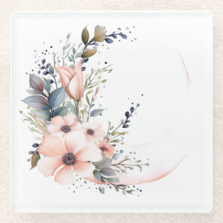 Vidrio Flores en forma de luna: posavasos "Mi cocina"