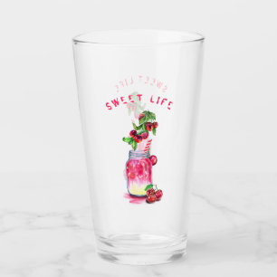 Vidrio fresco para beber cerezo - Texto Personaliz
