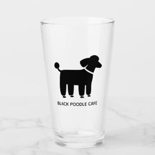 Vidrio fresco personalizado caniche negro de