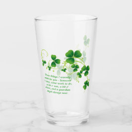 Vidrio irlandés de bendición de San Patricio