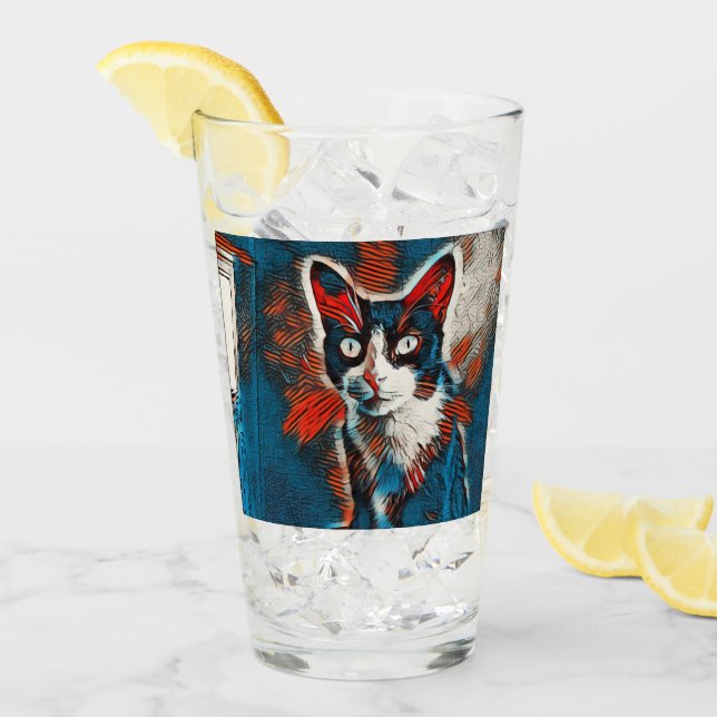 Vidrio mágico del vaso del gato (Anverso (hielo))