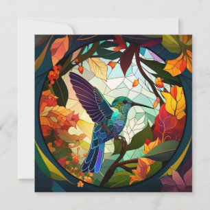 Vidrio Manchado de Pájaro Humming