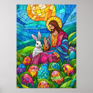 Vidrio Manchado Jesús Arte Pared de Pascua