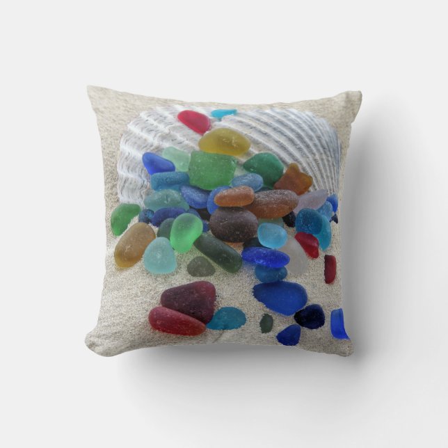 Vidrio marino en muchos colores - almohada (Anverso)