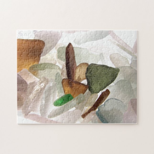 Vidrio marino o rompecabezas de vidrio de playa (Horizontal)