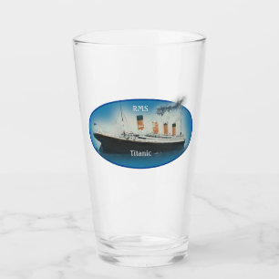 Vidrio marítimo Titanic Blue White Star Line