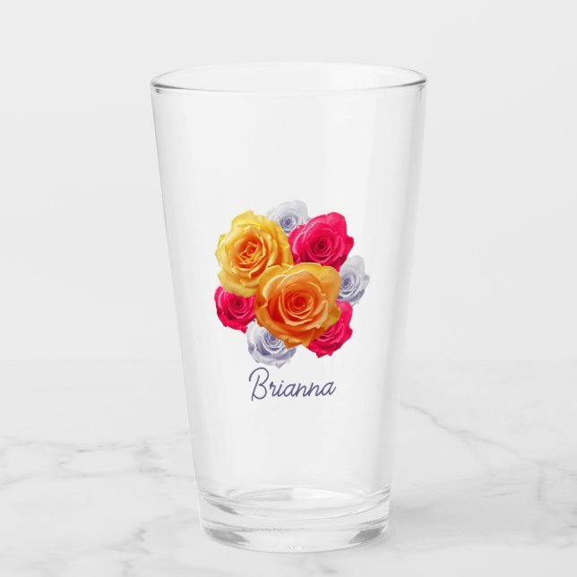 Vidrio Motif para Rosas en Blooming Personalizados (Anverso)