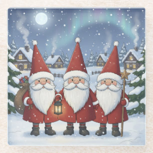 Vidrio Nisse de Noruega nocturno, Posavasos