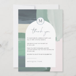 Vidrio oceánico costero | Tarjeta de agradecimient