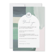 Vidrio oceánico costero | Tarjeta de agradecimient