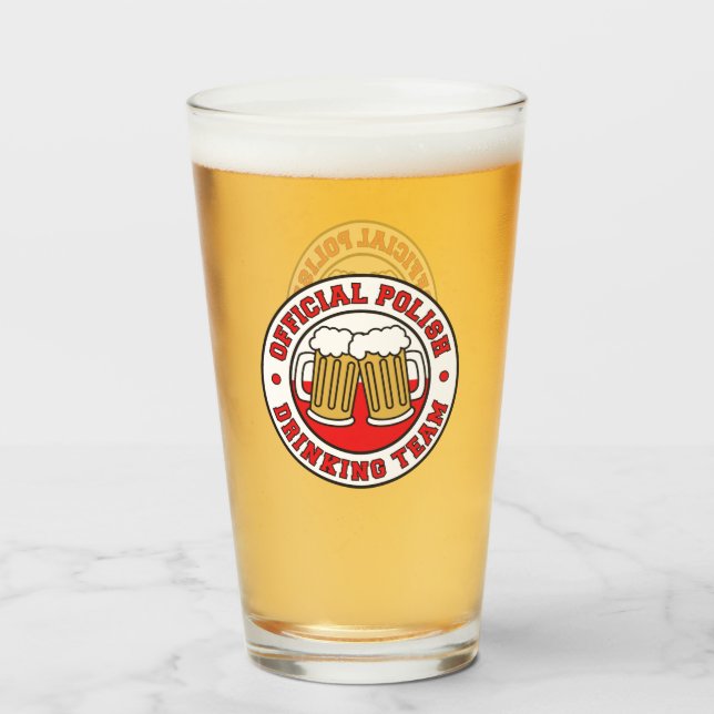 Vidrio oficial del equipo polaco de bebidas (Anverso (lleno))