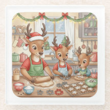 ¡Oh Ciervo, La Navidad Ha Llegado! Posavasos de Vi