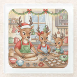 Vidrio ¡Oh Ciervo, La Navidad Ha Llegado! Posavasos de Vi