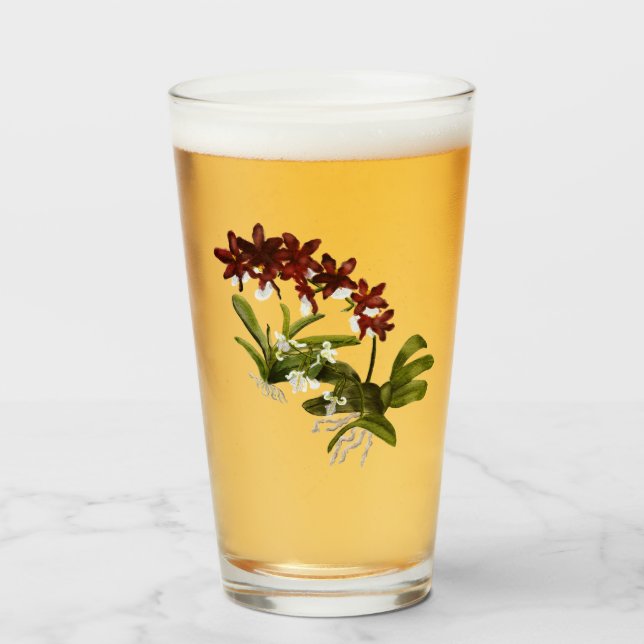 Vidrio Orquídeo Rojo (Anverso (lleno))