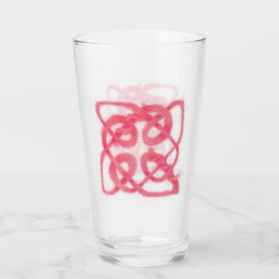 Vidrio para beber de pinta de KNOT CELTIC ROSA