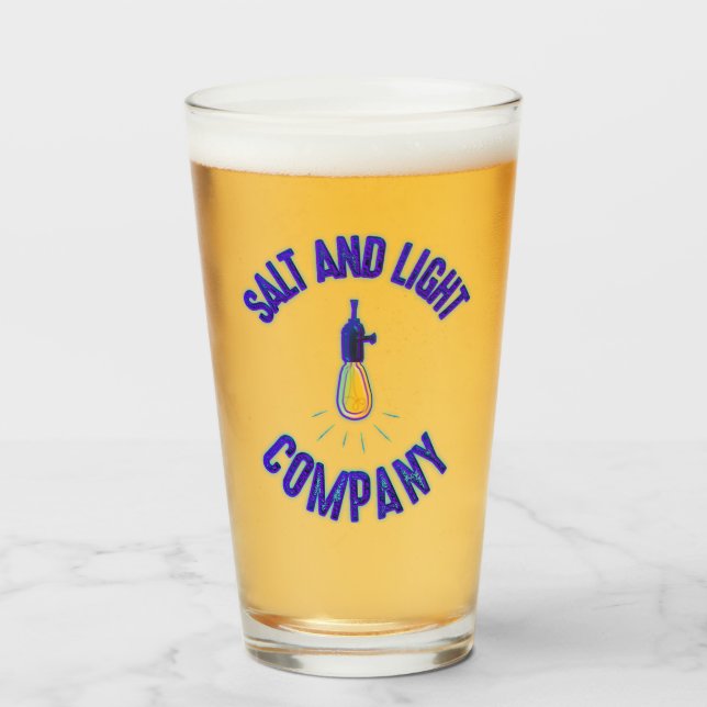 Vidrio para beber de Salt and Light Company (Anverso (lleno))