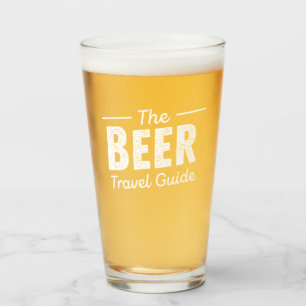 Vidrio pintado de la guía Beer Travel