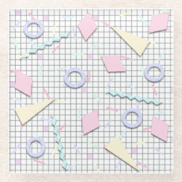 Vidrio Posavasos de impresión geo pastel de dulces de los