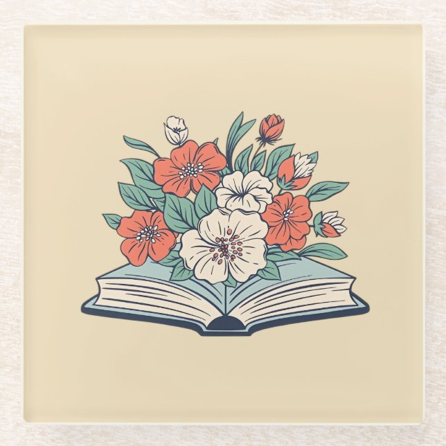 Vidrio Posavasos de libro (Anverso)