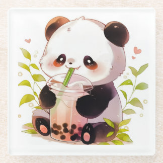Vidrio Posavasos de Panda Lindo Bubble Tea | Panda Boba K
