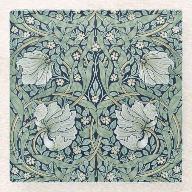 Vidrio Posavasos de vidrio: WILLIAM MORRIS : PIMPERNEL (Anverso)