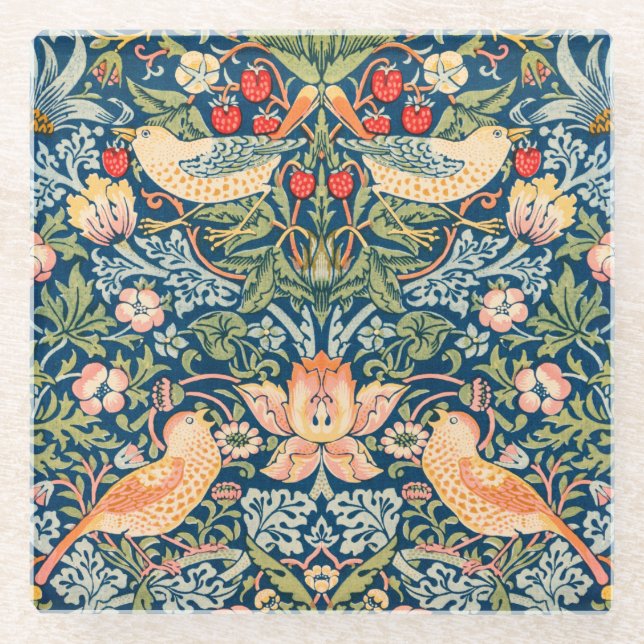 Vidrio Posavasos de vidrio: WILLIAM MORRIS STRAWBERRY THI (Anverso)