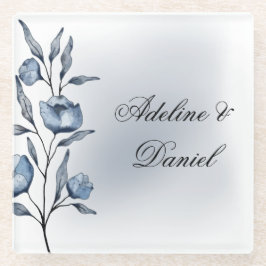 Vidrio Posavasos para copa de boda Indigo Romance
