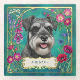 Vidrio Posavasos personalizado de sal y pimienta Schnauze