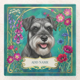 Vidrio Posavasos personalizado de sal y pimienta Schnauze