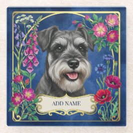 Vidrio Posavasos personalizado de sal y pimienta Schnauze