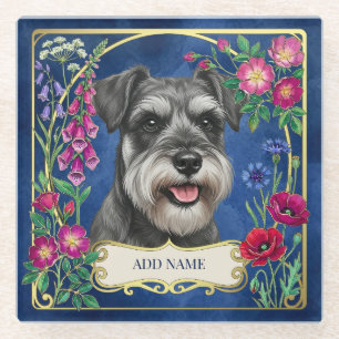 Vidrio Posavasos personalizado de sal y pimienta Schnauze