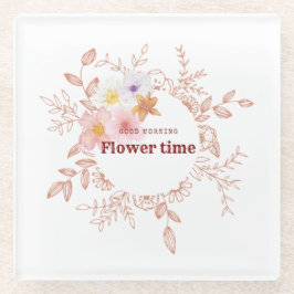 Vidrio Posavasos | Posavasos de Flor Botánica para Taza
