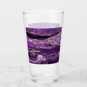 Vidrio Purpurina Purple Gold con nombre personaliz