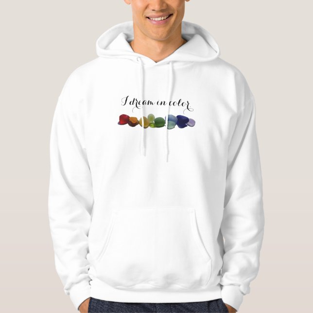 Vidrio raro del mar del arco iris, sudadera con (Anverso)