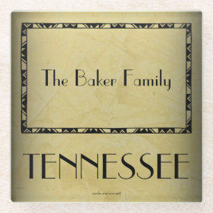 Vidrio Regalos para familia de Tennessee - Posavasos de v
