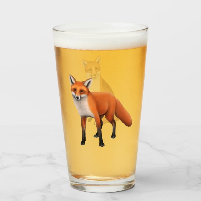 Vidrio salvaje del vaso del Fox rojo (Anverso (lleno))
